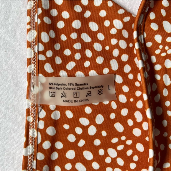 orange and white polka dot bikini - Picture 2 of 4
